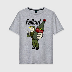 Женская футболка оверсайз Fallout nuka vodka
