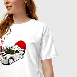 Футболка оверсайз женская Toyota Mr-s Retro JDM Style, цвет: белый — фото 2