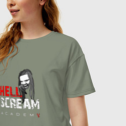 Футболка оверсайз женская Hellscream Academy, цвет: авокадо — фото 2