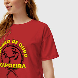 Футболка оверсайз женская Capoeira Cordao de ouro, цвет: красный — фото 2