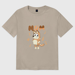 Футболка оверсайз женская Doggy Mom, цвет: миндальный