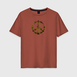 Женская футболка оверсайз Пацифика символ мира