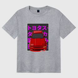 Футболка оверсайз женская Supra A70 MK3 JDM, цвет: меланж