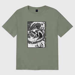 Футболка оверсайз женская Kumo Desu ga Nani ka?, цвет: авокадо