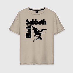 Женская футболка оверсайз Блэк Саббат метал