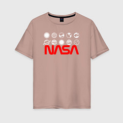 Женская футболка оверсайз Nasa кометы