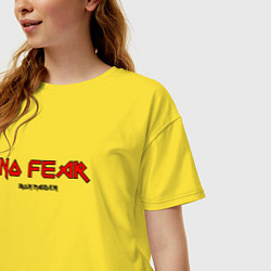 Футболка оверсайз женская No Fear tribute to Iron Maiden, цвет: желтый — фото 2