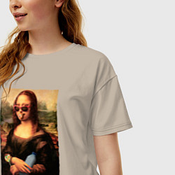 Футболка оверсайз женская Мона Лиза modern style, цвет: миндальный — фото 2