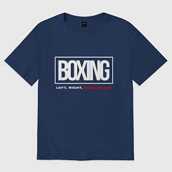 Футболка оверсайз женская Boxing good night, цвет: тёмно-синий