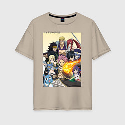 Женская футболка оверсайз Fairy Tail heroes
