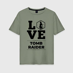 Женская футболка оверсайз Tomb Raider love classic