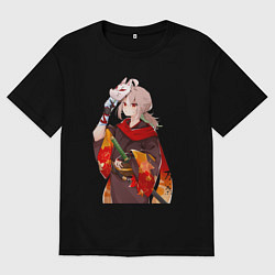 Женская футболка оверсайз Каэдэхара Кадзуха с мечом