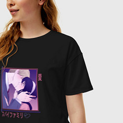 Футболка оверсайз женская Семья Шпиона - Лойд и Йор, цвет: черный — фото 2