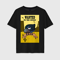 Женская футболка оверсайз Wanted Crow