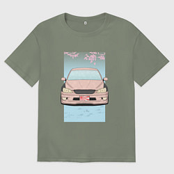 Футболка оверсайз женская Toyota Altezza stance, цвет: авокадо