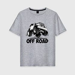 Женская футболка оверсайз Off road - Jeep Chrysler