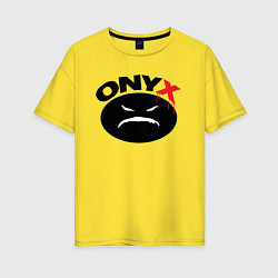 Женская футболка оверсайз Onyx logo black