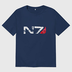 Женская футболка оверсайз Mass Effect N7 - Logotype