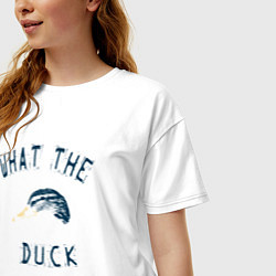 Футболка оверсайз женская Что за Утка?, цвет: белый — фото 2
