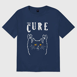 Женская футболка оверсайз The Cure rock cat