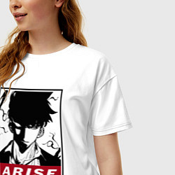 Футболка оверсайз женская Sung Jinwoo Arise, цвет: белый — фото 2