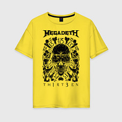 Женская футболка оверсайз Megadeth Thirteen