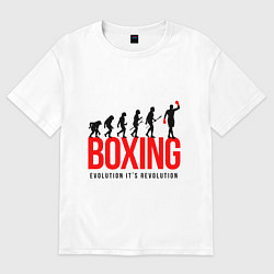 Футболка оверсайз женская Boxing evolution, цвет: белый