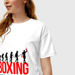 Футболка оверсайз женская Boxing evolution, цвет: белый — фото 2
