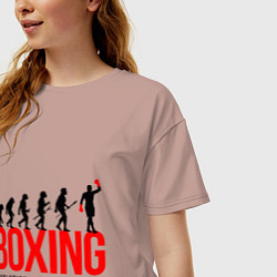 Футболка оверсайз женская Boxing evolution, цвет: пыльно-розовый — фото 2