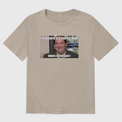 Женская футболка оверсайз Office - Its your birthday