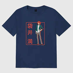 Женская футболка оверсайз Митиру Фукурой арт - Красавчики детективы