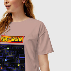 Футболка оверсайз женская Pac-Man на ZX-Spectrum, цвет: пыльно-розовый — фото 2