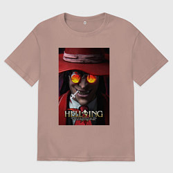 Женская футболка оверсайз Hellsing - Alucard face