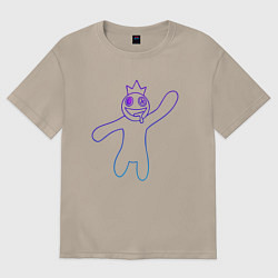 Женская футболка оверсайз Роблокс: Синий неон