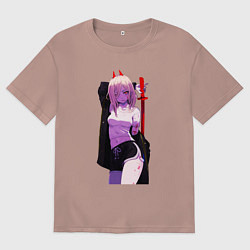 Женская футболка оверсайз Милашка Пауэр - Человек бензопила