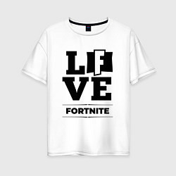 Футболка оверсайз женская Fortnite love classic, цвет: белый