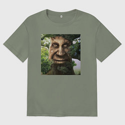 Женская футболка оверсайз Wise Mystical Tree