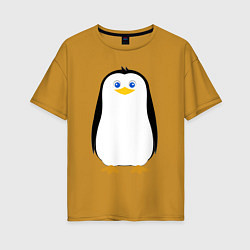 Женская футболка оверсайз Красивый пингвин
