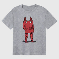 Женская футболка оверсайз Кот босс