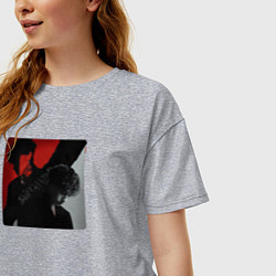 Футболка оверсайз женская Байполар - Три дня дождя, цвет: меланж — фото 2