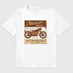 Женская футболка оверсайз Ретро мотоцикл гранж