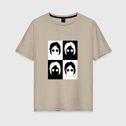 Женская футболка оверсайз John Lennon - The Beatles