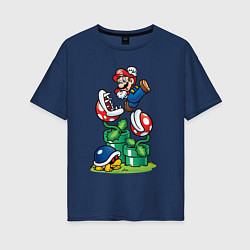 Женская футболка оверсайз Ретро Марио