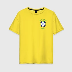 Футболка оверсайз женская Пеле ретро форма, цвет: желтый