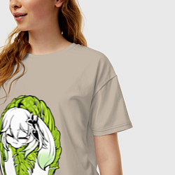 Футболка оверсайз женская Капуста-Нахида, цвет: миндальный — фото 2