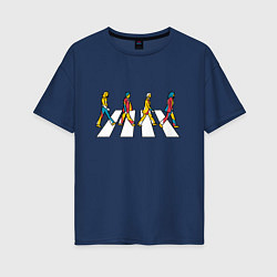 Женская футболка оверсайз Beatles team