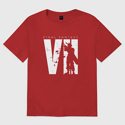 Женская футболка оверсайз Клауд Страйф - final fantasy 7