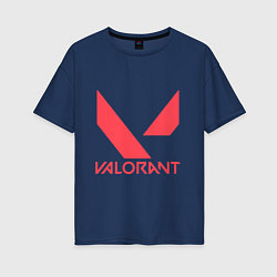 Женская футболка оверсайз Valorant - logo