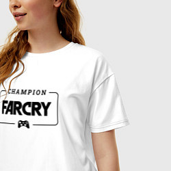 Футболка оверсайз женская Far Cry gaming champion: рамка с лого и джойстиком, цвет: белый — фото 2