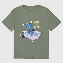 Футболка оверсайз женская Lumpy - high voltage, цвет: авокадо